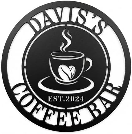 Personalized Coffee Bar Metal Sign, Custom Metal Coffee Sign, Coffee Metal Wall Art, customize coffee decor for coffee bar,coffee bar sign,Personalized Signs for Home,coffee wall decor by HYTSIGN