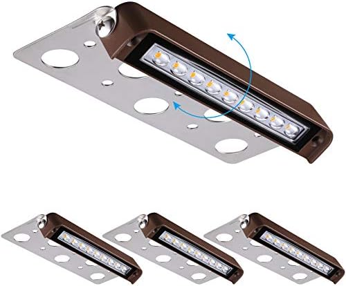 LEONLITE 4-Pack 7 Inch LED Hardscape Lighting, 2700K Soft White by LEONLITE