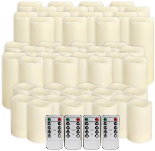 48-Pack LED Flameless Candles with Remote Control - Perfect for Home, Parties, and Special Occasions - Create a Magical Ambiance Effortlessly(Three Sizes) - Image 5