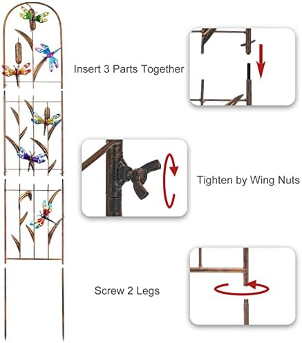 2 Pack Metal Garden Trellis for Climbing Plants - Image 4