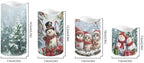 Cute Snowman Owl Flickering Flameless Candles with Remote LED Pillar Candles Battery Operated with Timer Color Changing Electric Candles for Table Christmas Decorations - Image 2