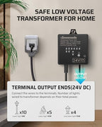 DEWENWILS 60W DC Low Voltage Transformer with Timer & Photocell Sensor - Image 6