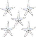Stained Glass Iridescent Starfish 3in Suncatcher Set of 5 Piece, Home Decor by DGEDistribution