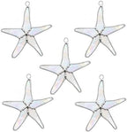 Stained Glass Iridescent Starfish 3in Suncatcher Set of 5 Piece, Home Decor by DGEDistribution