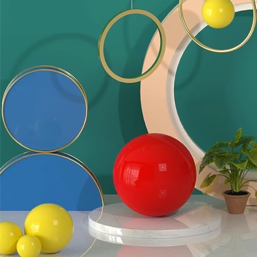 Gazing Globe Decor Ball, Hollow Gazing Ball, Seamless Stainless Steel Polished Reflective Smooth Mirror Garden Sphere Globe, Props of Photography, Garden Home Decor (Red, Dia: 8 inch/20cm) - Image 6