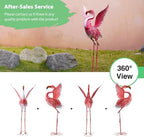 Goodeco Pink Flamingo Garden Statue - Flying Wing Garden Decor for Yard - Image 3