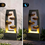 Outdoor Water Fountain with LED Lights, 4-Tier Cascading Waterfall Resin Garden Fountain for Patio, Yard, Porch, and Landscape Decoration - Image 7