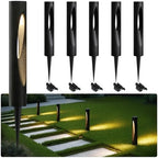Tribesigns 6-Pack Low Voltage Landscape Lights, 4.8W LED Pathway Lights, 3000K Outdoor Landscape Lighting for Walkway, Garden, Yard UL&ETL Listed, IP65 Waterproof, 12-24V Aluminum Alloy, Black by Tribesigns