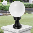 Gatuida Xmas Post Light Fixture for Fence, E27 PC White Outdoor Garden - Image 3