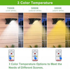 Tryme 118Leds Solar Lights Outdoor Clip Motion Sensor Lights Security Light 3 Modes, 3 Color Temperature, Solar Powered, USB Charging (2 Pack) - Image 4