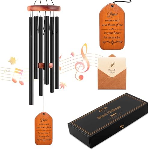 Soopau Sympathy Gift Baskets, 30" Wooden Memorial Wind Chimes for Loss of Loved One, Memorial/Bereavement/Condolence/Funeral Gifts, in Memory of a Loved One Mother Father by SOOPAU