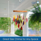 Blue Handworks Fiesta Waterfall Glass Wind Chime - Image 4