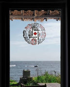 10 Inch Southwest Art Wind Spinner for Yard and Garden, Country Native Sun Graffiti Maple Leaves Hanging Ornaments Outdoor 3D Kinetic Wind Sculpture Spinners Indoor Outdoor Patio Décor Ornaments Gift - Image 6