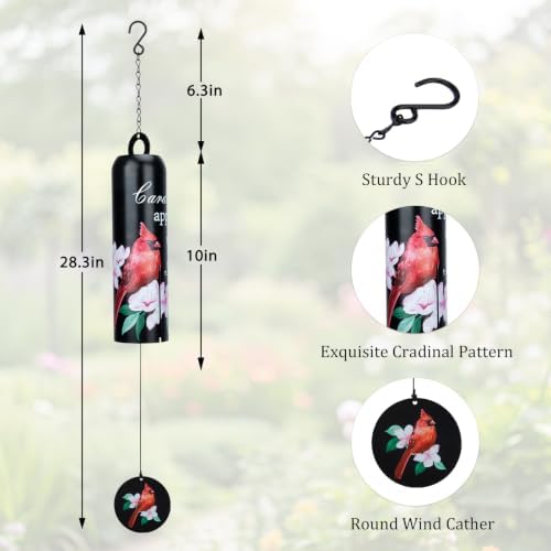 MUMTOP Cardinal Wind Chime for Outside Deep Tone Wind Bell Memorial Gifts - Image 3