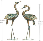 Shorayn Metal Crane Garden Statue, Garden Sculptures & Statues, Bronze Crane Ornaments Yard Art for Backyard Patio Lawn Decorations - Image 2
