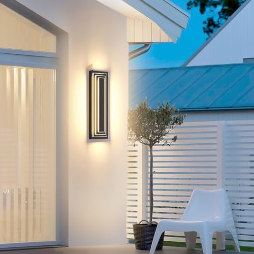 Dusk to Dawn LED Long Outdoor Wall Light Fixtures,23.6 in,36W by ZSMAIKU