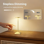 3 Pack Small Gold Rechargeable Cordless Table Lamps Dimmable - Image 6