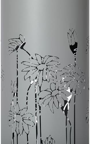 Merax 34.25" H Light Gray Metal Cutout Outdoor Water Fountain with LED Lights, Modern Freestanding Sphere-Top Water Feature for Patio Garden Backyard Decor - Image 7