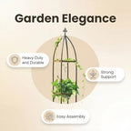 Garden Obelisk Trellis 100% Metal Heavy Duty 5.5 ft for Climbing Vines - Image 3