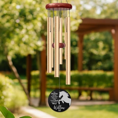 Personalized Horse Memorial Wind Chime – “Hoofprints on Our Hearts” Custom Name & Year Keepsake – Meaningful Outdoor Remembrance Tribute for Equestrian Families Honoring a Cherished Companion - Image 6