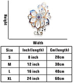 Floral Metal Wall Art Abstract Flower Plaque Rustic Home Decor Indoor Outdoor Hanging Sculpture for Living Room Bedroom Garden Porch Stylish Elegant Botanical Ornament (16 INCH) - Image 6
