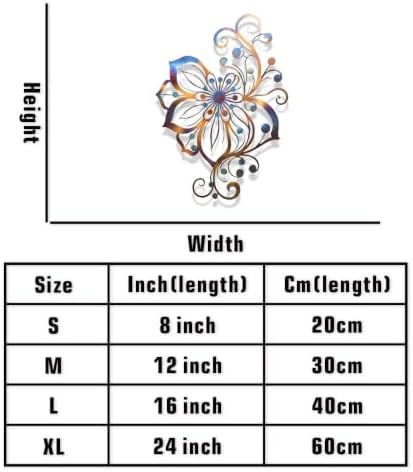 Floral Metal Wall Art Abstract Flower Plaque Rustic Home Decor Indoor Outdoor Hanging Sculpture for Living Room Bedroom Garden Porch Stylish Elegant Botanical Ornament (24 Inch) - Image 6