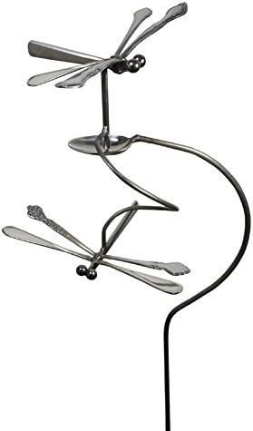 American Made Dancing Dragonflies Balancing Garden Stake and Upcycled Utensil Sculpture - Image 2