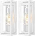 15" Outdoor Wall Lights, White Exterior Lighting Fixtures, 2 Pack by Slypadan