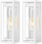 15" Outdoor Wall Lights, White Exterior Lighting Fixtures, 2 Pack by Slypadan