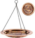 Good Directions Hanging Fire Copper Bird Bath for Outside Backyard, Outdoor, Patio, Garden, Birdbath Gift for Bird Lovers Watchers, Large 18" Pure Copper Metal by GoodDirections