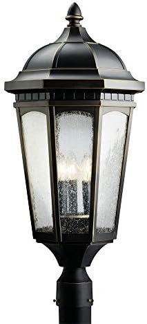 Kichler Courtyard Outdoor Post Light, Rubbed Bronze - Image 4