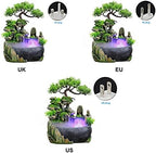 Rockery Stream Tabletop Fountain, Zen Meditation Indoor Waterfall Feature with Automatic Pump and Switch, Desktop Fountain for Home Office Bedroom Decoration(US regulations Include Fog) - Image 7