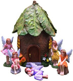 6 Pcs Mini Garden Furniture Treehouse Fairy Garden Accessories Kit Resin by GNSN