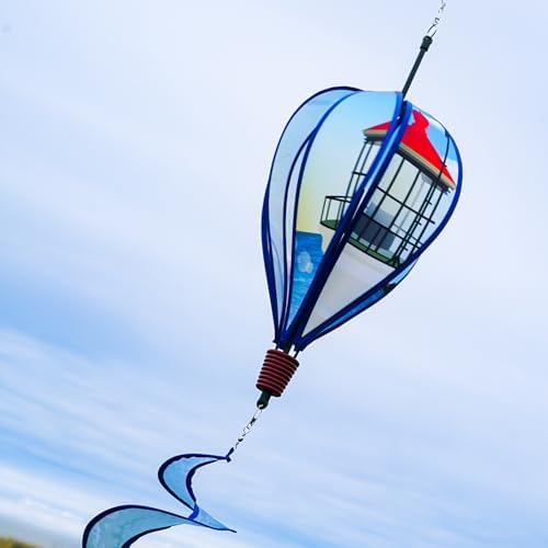 In The Breeze 0987 Coastal Lighthouse Hot Air Balloon-6 Panel Wind Decoration - Image 5