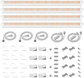 Spider Farmer 2FT LED Grow Lights for Indoor Plants,Full Spectrum (3000K+5000K+660nm),80W (4x20W,400W Equivalent),3-Level Dimmable,IP65 Waterproof,Linkable Design,Plant Light Strip for Shelve,4-Pack by SpiderFarmer
