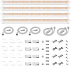 Spider Farmer 2FT LED Grow Lights for Indoor Plants,Full Spectrum (3000K+5000K+660nm),80W (4x20W,400W Equivalent),3-Level Dimmable,IP65 Waterproof,Linkable Design,Plant Light Strip for Shelve,4-Pack by SpiderFarmer