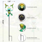 Decorative Solar Outdoor Light, Hummingbird Glass Globe Stake for Lawn Yard - Image 4