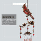 Wind Chimes for Outside, Wind Chimes Outdoor Clearance, Soothing Tones Outdoors, Cardinal Wind Chime, Memorial, Sympathy Gift, Patio, Porch, Home Décor, Modern, Art Décor, Bronze (32" Cardinal) - Image 3