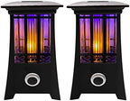 PIC Solar Bug Zapper, Cordless Patio Lantern, 600V Zapping Grid, 2 In 1 Light Mode with LED Flame Effect, Wide 1/2 Acre Coverage, Weatherproof, Auto On/Off, Showstopping Fly Trap Design, Pack of 2 by PICCorporation