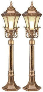Outdoor Pathway Lights Rustic Bronze Landscape Path Lamp Outdoor Waterproof Bollard Lighting Aluminum Outside Housing Post Pole Lamps Hardwired Lawn Floor Lantern Pole Pi,2 Packs-115CM by Unknown