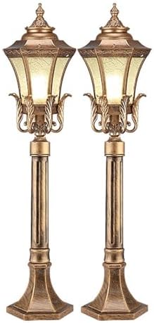 Outdoor Pathway Lights Rustic Bronze Landscape Path Lamp Outdoor Waterproof Bollard Lighting Aluminum Outside Housing Post Pole Lamps Hardwired Lawn Floor Lantern Pole Pi,2 Packs-115CM by Unknown