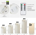 Raycare Outdoor Waterproof Flameless LED Pillar Candles with Remote Timer - Image 6