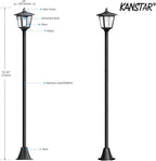 67 Inch Outdoor Solar Lamp Post Light, Adjustable Waterproof LED Pathway Light for Garden Yard Patio Lawn - Image 5