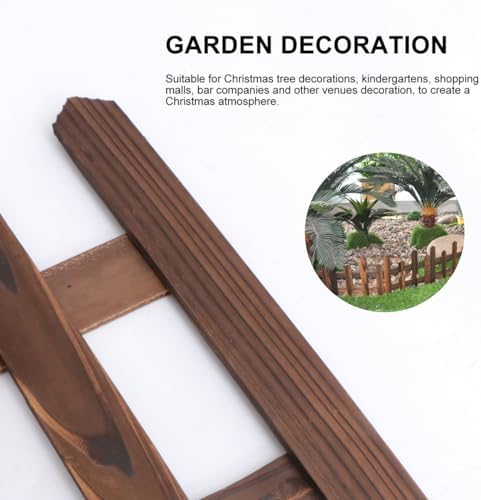 DOITOOL Wooden Picket Fence Garden Border, Decorative Garden Fence Animal Barrier Landscape Fencing Border for Dogs, Flower Bed, Yard and Patio Outdoor Decor (Total Length: 120cm, Height: 30cm) - Image 4