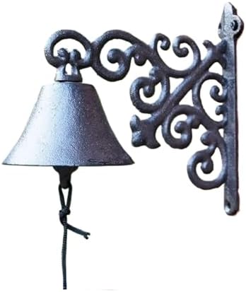 Dinner Bell,Cast Iron, Wall, Mount Metal Doorbell Accent Farmhouse Exterior Decor by Unknown