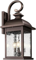 FEMILA 26" Outdoor Wall Sconce, Large Exterior Lighting Fixtures, 3-Light Outdoor Wall Lantern Porch Lights for Patio, Garage, Doorway, ORB Finish, E12 Base, 4FD54B-L ORB-WP by FEMILA