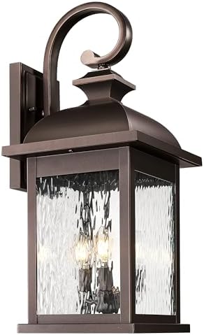 FEMILA 26" Outdoor Wall Sconce, Large Exterior Lighting Fixtures, 3-Light Outdoor Wall Lantern Porch Lights for Patio, Garage, Doorway, ORB Finish, E12 Base, 4FD54B-L ORB-WP by FEMILA