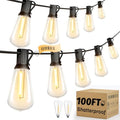 OHLUX Outdoor String Lights 100FT, Dimmable Patio Lights with 42 Shatterproof LED ST38 Vintage Edison Bulbs, 2200K Warm Connectable Hanging Lights for Outside Deck Porch Bistro Gazebos Balcony Garden by OHLUX-YourIndoorOutdoorSpaceLightingPartner
