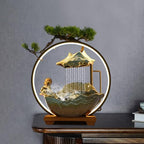 Buddha Water Fountain Indoor, Zen Monk Tabletop Water Fountain with Mist, LED Light and Backflow Incense Holder, for Home Decor, Office Decor, Yoga Meditation - Image 5