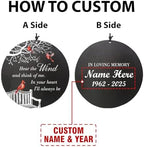 Personalized Wind Chimes, Memorial Gifts, Cardinal Wind Chime for Loss of Loved Dad/Mom, in Memory of Husband/Wife, 36inch Deep Tone Wind Chimes for Condolences - Image 2